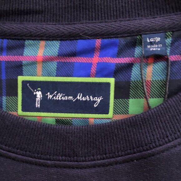 William Murray Golf Sweatshirt Mens Sz L Cotton Crewneck Pullover NEW with FLAW - Picture 4 of 16